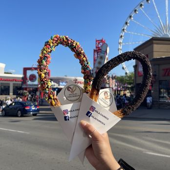 Hola Churros - White chocolate oreo and white chocolate fruity pebbles. - Desserts Near Me - Niagara Falls, Ontario