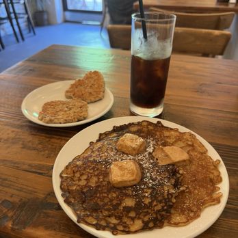 Breakfast by Salt's Cure - OG pancakes, chicken sausage, ice coffee - Breakfast & Brunch Near Me - Los Angeles, California Breakfast by Salt's Cure - OG pancakes, chicken sausage, ice coffee - Breakfast & Brunch Near Me - Los Angeles, California