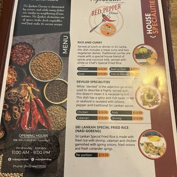 Red Pepper Diner - Sri Lankan Near Me - Beacon, New York