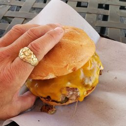 CHIN'S ~ Brisket Burger... with cheddar simply deliciouso, I gotta try there BBQ ribs next.. CHIN'S ~ Brisket Burger... with cheddar simply deliciouso, I gotta try there BBQ ribs next..
