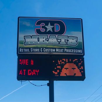 3-D Meats - Outdoor sign - Butcher Near Me - Dalton, Ohio 3-D Meats - Outdoor sign - Butcher Near Me - Dalton, Ohio