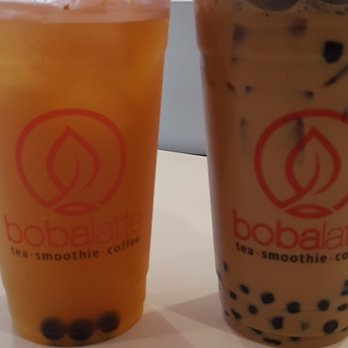 Boba Latte - Kumquat green tea (3 pearls) and the signature Boba Latte. Tea and coffee are best friends. #bobatea #bobalatterichardson - Coffee & Tea Near Me - Richardson, Texas Boba Latte - Kumquat green tea (3 pearls) and the signature Boba Latte. Tea and coffee are best friends. #bobatea #bobalatterichardson - Coffee & Tea Near Me - Richardson, Texas