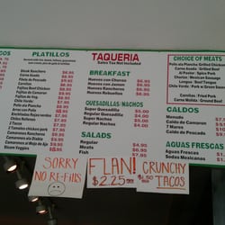 Taqueria Las Palmas - Menu