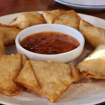 Hong Asian Noodle Bar - Crab Rangoons, filled with soft cream cheese and imitation crab meat (that's actually fish). - Asian Fusion Near Me - Dover, New Hampshire