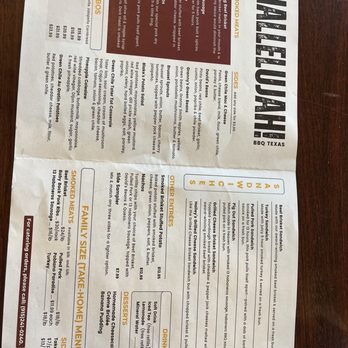 Hallelujah! BBQ - Menu - Caterers Near Me - El Paso, Texas