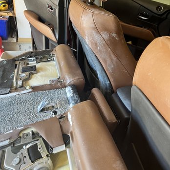 Nelsons Auto Detail - The back of the driver seat was covered with paint. I removed what I could - Nelson's made it look brand new. - Auto Detailing Near Me - Bethany, Oklahoma Nelsons Auto Detail - The back of the driver seat was covered with paint. I removed what I could - Nelson's made it look brand new. - Auto Detailing Near Me - Bethany, Oklahoma