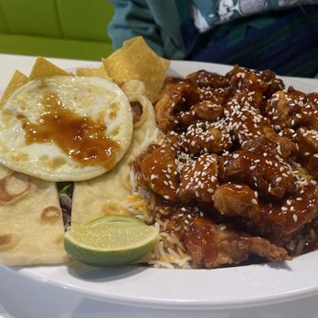 Fusion Crunch - Korean BBQ Chicken Bowl - Burgers Near Me - Bloomington, Illinois
