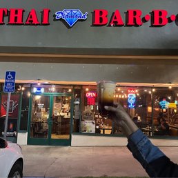 Exterior outside entrance of Thai Diamond Bar B Q - Thai Ice Tea - Rancho Cucamonga, California Exterior outside entrance of Thai Diamond Bar B Q - Thai Ice Tea - Rancho Cucamonga, California