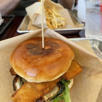 Craft Burger By Shane - KO K.O. Mushroom Sammie and truffle fries - Burgers Near Me - Suwanee, Georgia