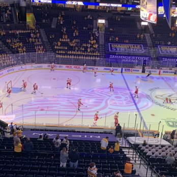 Bridgestone Arena - Res Wings vs Predators hockey game - Stadiums & Arenas Near Me - Nashville, Tennessee