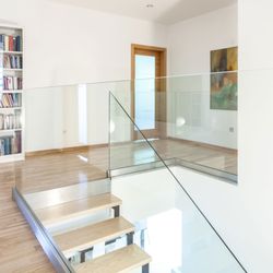 Styleguard Systems - Interior glass railing with base shoe (U-channel).