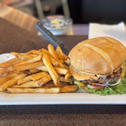 Texas Heat burger with Spicy Cajun Fries
