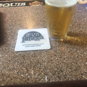 Silver Beach Pizza - Nice cold one is always good in the summer - Pizza Near Me - Saint Joseph, Michigan