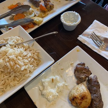 Bayroot - Mixed grill for 1 photographed a bit late. So much good stuff! - Lebanese Near Me - Shrewsbury, New Jersey