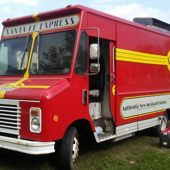 Santa Fe Express - a red food truck parked in a parking lot - Food Trucks Near Me Santa Fe Express - a red food truck parked in a parking lot - Food Trucks Near Me
