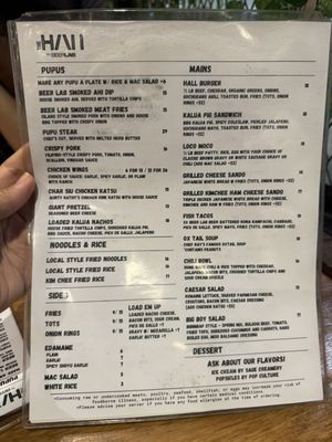 Menu photo 5 The Hall by Beer Lab HI Aiea, HI