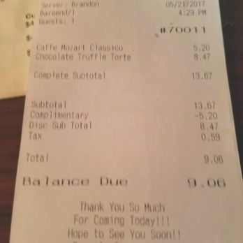 Cafe Intermezzo - They didn't charge me for the cafe Mozart because I waited for a while for my drink. Didn't expect that. Thanks guys.... - Coffee & Tea Near Me - Dunwoody, Georgia