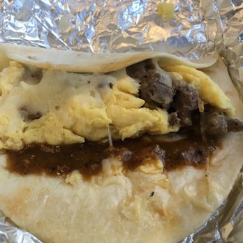 Tacodeli - sirloin, egg, and cheese taco - Tacos Near Me - Austin, Texas