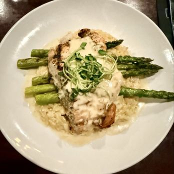 Wine Dive - Grilled Salmon with Parmesan Shrimp Orzo and Asparagus - Wine Bars Near Me - Wichita, Kansas
