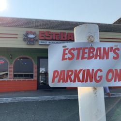 Esteban's Mexican Restaurant - Designated parking sign.