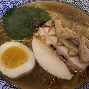 Ramen Ishida - Shoyu ramen with shiso leave, truffle, and some yuzu. Epic! - Ramen Near Me - New York, New York