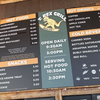 T-Rex Grill - Menu 2025 - American Near Me - Frisco, Colorado T-Rex Grill - Menu 2025 - American Near Me - Frisco, Colorado