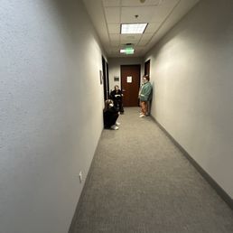Sick patients having to wait in the hallway Sick patients having to wait in the hallway