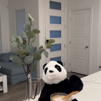 Ranch House Grille - a stuffed panda bear and a cup of coffee - Breakfast & Brunch Near Me - Page, Arizona