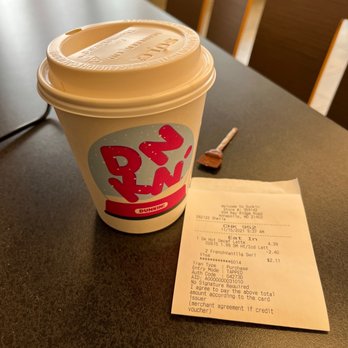 Dunkin' - Latte with a Coupon! I got French vanilla swirl.  It's pretty good. - Donuts Near Me - Annapolis, Maryland