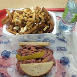 La Belle Province - Trio numero 5 Montreal smoked meat sandwich and upgrade to poutine