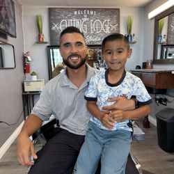 Cutting Edge Barbershop - Daddy and son haircut day.