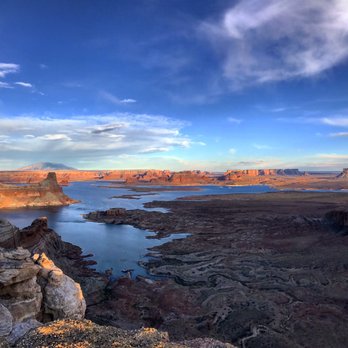 Alstrom Point - Sunset view from the top. Gunsight Butte - Hiking Near Me - Big Water, Utah