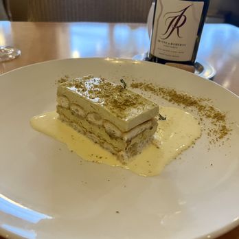Larks Home Kitchen Cuisine - Pistachio Orange Tiramisu - August 2023 - New American Near Me - Ashland, Oregon