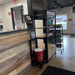 Counter and customer area inside firehouse. Counter and customer area inside firehouse.