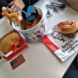 $20 8 pc Bucket, Chicken Pot Pie and Spicy Chicken Sandwich