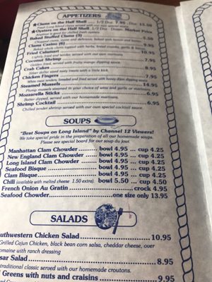 Menu photo 1 Chowder Bar Bay Shore, NY