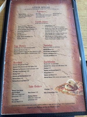Menu photo 2 La Fiesta Elko, NV