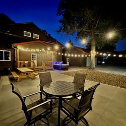 Timberline Cabins - Back patio at our Hunters Haven Lodge unit