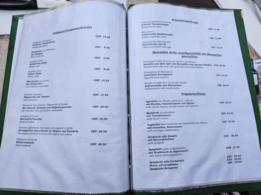 Menu photo 4 Hotel Steinbock / Pizzeria Da Salvi Grindelwald, BE Menu photo 4 Hotel Steinbock / Pizzeria Da Salvi Grindelwald, BE