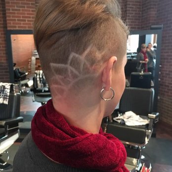 The Bar Ber Shop - a woman with a shaved undercut - Barbers Near Me - Greeley, Colorado The Bar Ber Shop - a woman with a shaved undercut - Barbers Near Me - Greeley, Colorado