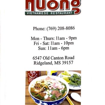 Pho Huong - Menu cover - Vietnamese Near Me - Ridgeland, Mississippi Pho Huong - Menu cover - Vietnamese Near Me - Ridgeland, Mississippi