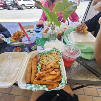 Mama's Lumpia - Vegg lumpia, garlic noodles , potato wedges , strw green tea - Filipino Near Me - Pacheco, California
