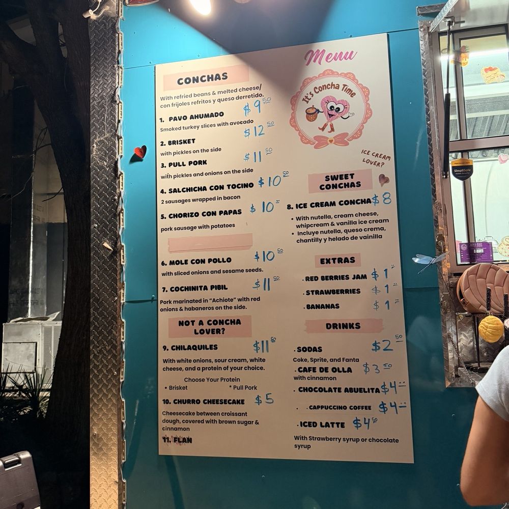 It's Concha Time - Menu - Food Trucks Near Me - Austin, Texas It's Concha Time - Menu - Food Trucks Near Me - Austin, Texas