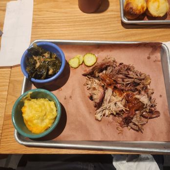 Jim 'N Nick's Bar-B-Q - Pulled pork with collard greens and macaroni & cheese - Barbeque Near Me - Savannah, Georgia Jim 'N Nick's Bar-B-Q - Pulled pork with collard greens and macaroni & cheese - Barbeque Near Me - Savannah, Georgia