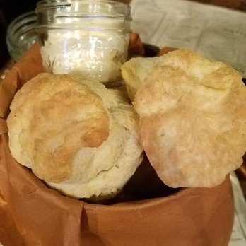 Sweet Cheeks Q - Bucket of biscuits with honey butter. Pillowy heavenly goodness. - Southern Near Me - Boston, Massachusetts