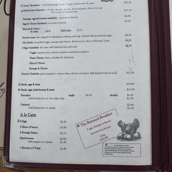 The Barnyard Restaurant - Menu - Breakfast & Brunch Near Me - Decatur, Iowa The Barnyard Restaurant - Menu - Breakfast & Brunch Near Me - Decatur, Iowa