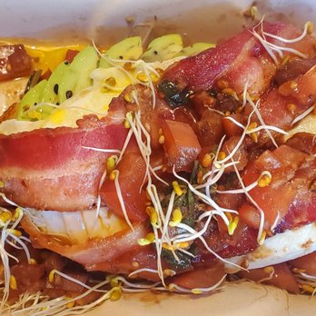 Copper Lane Cafe and Provisions - avocado toast to-go with an added over easy egg and bacon. - Grocery Near Me - Truckee, California Copper Lane Cafe and Provisions - avocado toast to-go with an added over easy egg and bacon. - Grocery Near Me - Truckee, California