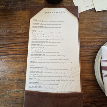 Barbareño - Menu - New American Near Me - Santa Barbara, California Barbareño - Menu - New American Near Me - Santa Barbara, California