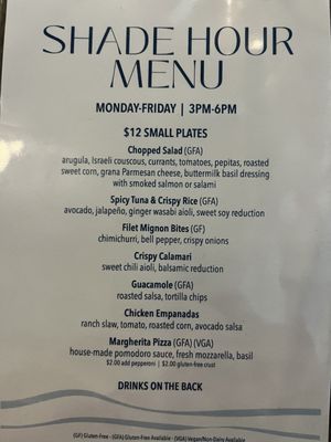 Menu photo 7 zinc@shade Manhattan Beach, CA Menu photo 7 zinc@shade Manhattan Beach, CA
