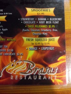Menu photo 1 Brasas Pancake House Cicero, IL Menu photo 1 Brasas Pancake House Cicero, IL